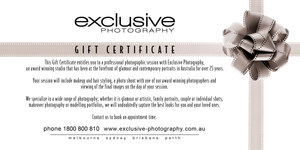 Gift Certificates - Exclusive Photography Perth